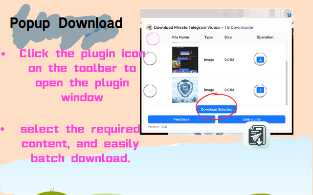 One-Click Telegram Downloader